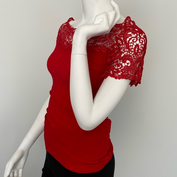 High End Short Sleeve Delicate Blouse - Picture 2 of 9